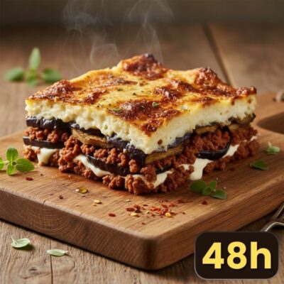 Moussaka d’aubergines au bœuf